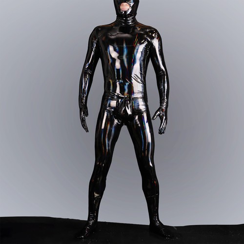 Men latex ammonia bodysuit - latex,