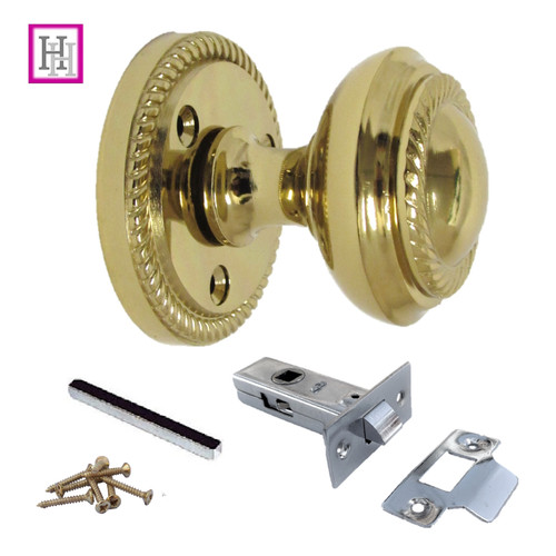 Door knobs brass set - door,