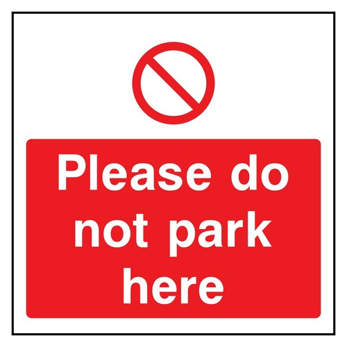 Please not park here sign - do,