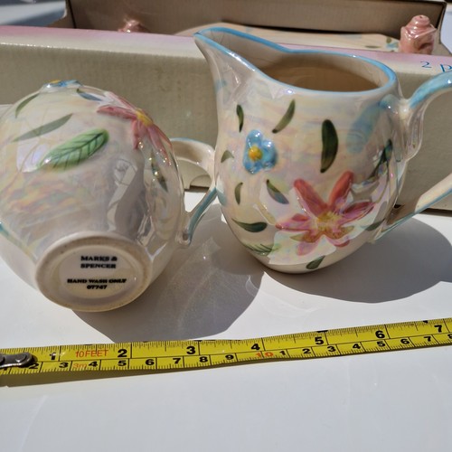 Lustre ware rosebud cream - ware, jug