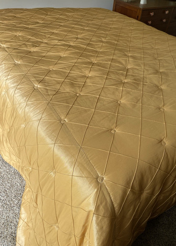 Vintage gold pintuck satin - vintage,