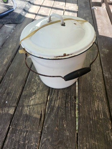 Vintage white enamel - vintage,