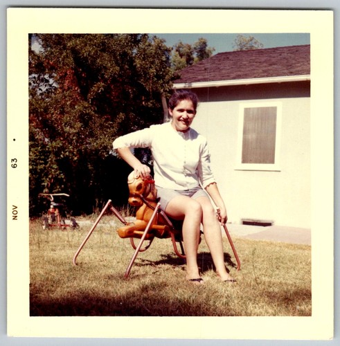 Vtg color snapshot woman - vtg,