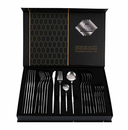 30pc polished stainless steel - 30pc,