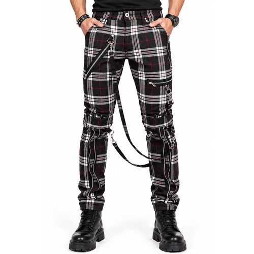 Men punk goth plaid - men's,