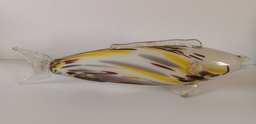 Vintage murano glass fish - glass,
