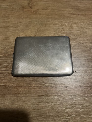 Antique solid silver cigarette - silver,