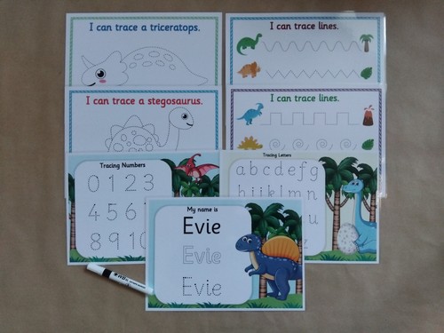 Dinosaur tracing mat bundle - tracing,