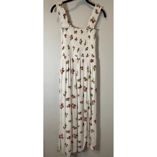 Wayf raspberry print smocked - raspberry,