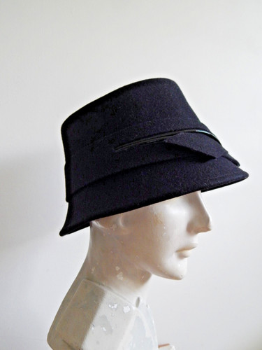 Whiteley black wool felt - wool,