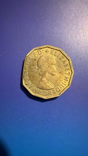 Queen elizabeth three pence - queen,