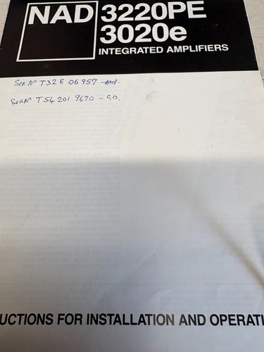 Nad 3220pe 3020e integarated - 3020e,