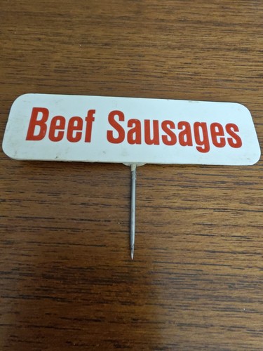 Beef sausages butchers tag - beef,