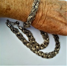 Unusual vintage woven silver - unusual,