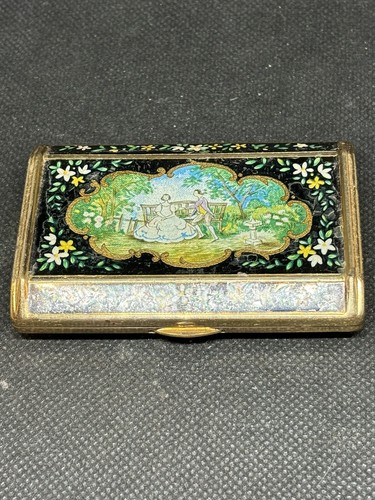 Vintage compact powder case - compact,