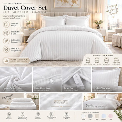 Hotel quality white duvet - hotel,