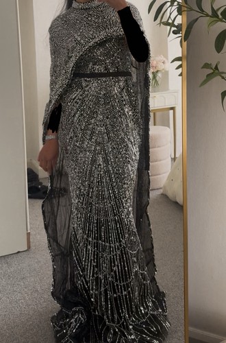 Black heavy embellished - , cape