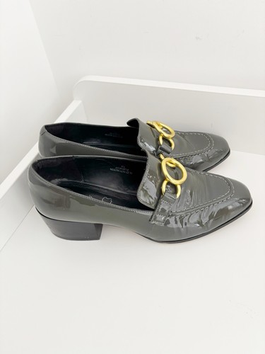 Autograph grey patent - m&s, faux