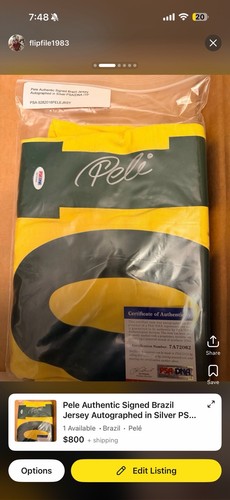 Pelé authentic signed brazil - signed,