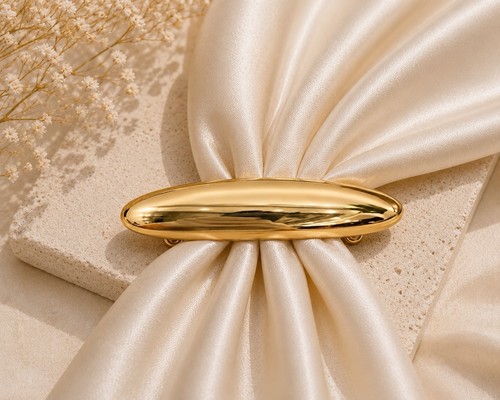 Gold scarf slide - slide, elegant