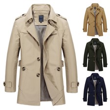 Men Winter Warm Formal Trench