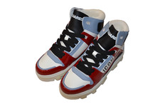 NWB DSQUARED  Man Patent and Calf Leather Sneakers 43 Eu 10 US