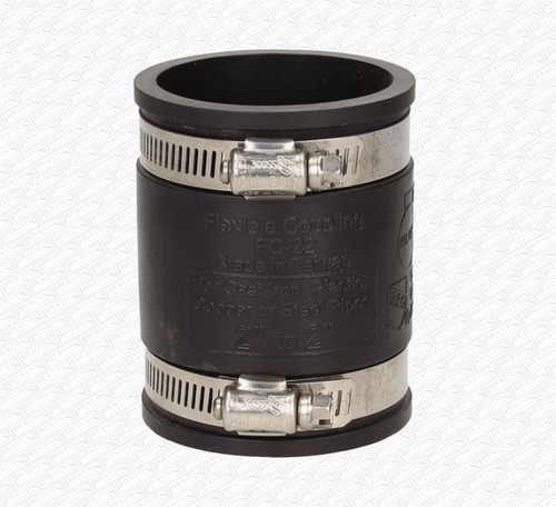 Rubber coupling 50mm pvc - 2",