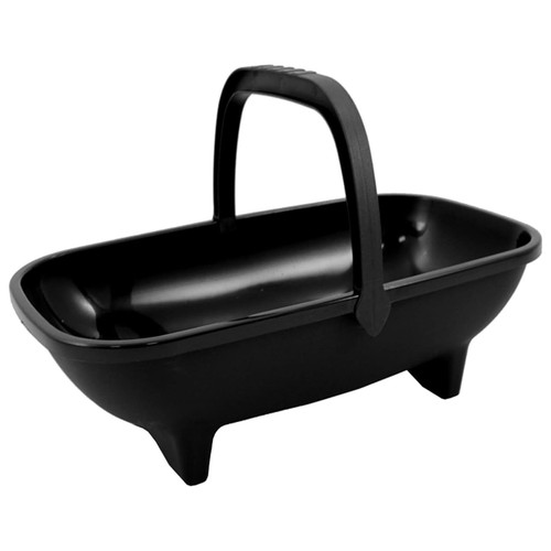 53cm black plastic garden trug - black,