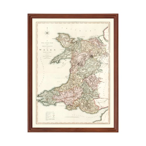 Old map wales - map,