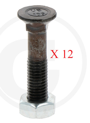 Plough bolt m10 - x, 50-10.9