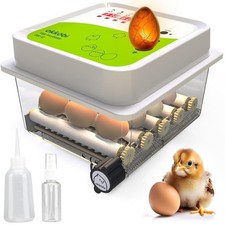 Okköbi OBI-12 Egg Incubator Auto Turner, Temp Control, Humidity Display,