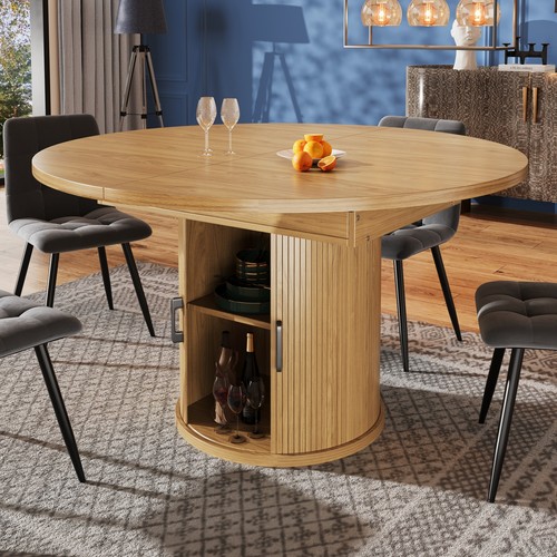 Round extendable dining - round, table