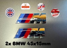 2x BMW M Sport Emblem Chrome