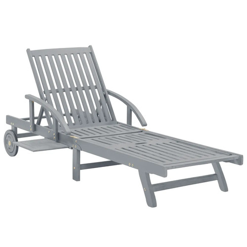 Garden sun lounger grey - lounger, solid