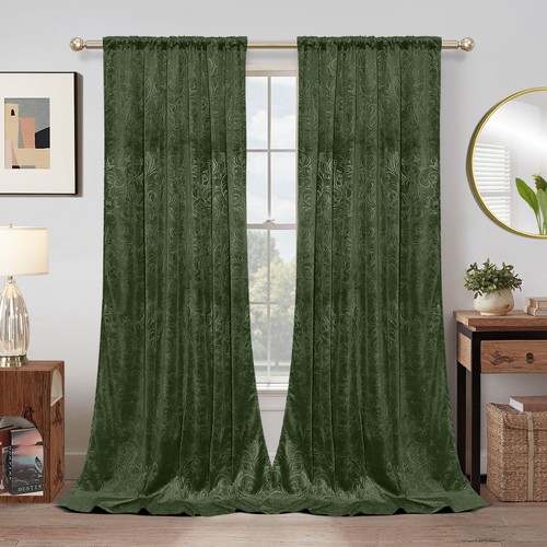 Luxury crushed velvet curtains - crushed,