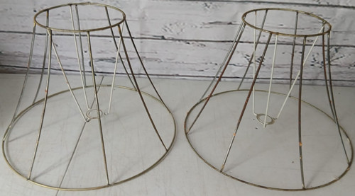 Vintage wire lampshade frame - vintage,