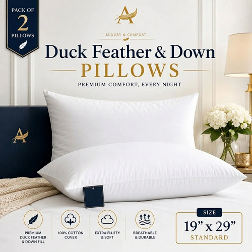Pillows duck feathers down - feathers, &
