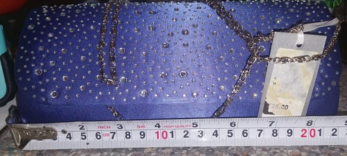 Navy blue evening clutch - , bag