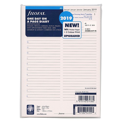 Filofax 68515 day per - 19-68515, a5