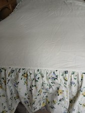 Vintage Laura Ashley 100% cotton single valance Priory Sapphire floral VGC