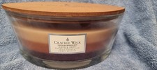 Crackle Wick Oval candle 485g COFFEE SHOP  various scents