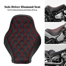 Black Front Driver Solo Seat w/ Red For Harley Breakout Fat Boy FLFB 2018-2023
