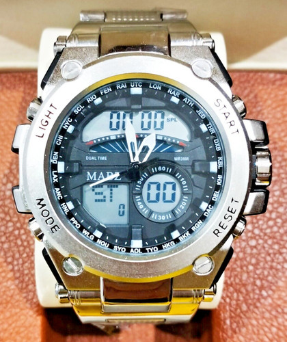 New stainless steel back watch - new,