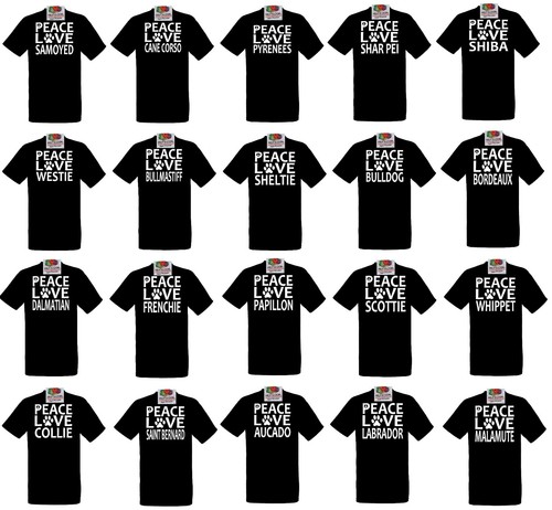 Dog peace love shirt - peace,