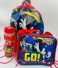 Sonic the Hedgehog Gift Set Back Pack, Lunch Bag & Drink Bottle Gift