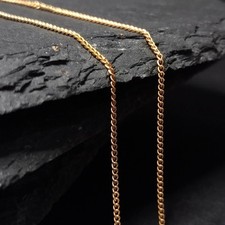 9ct Gold Curb Chain Necklace Fully Hallmarked 1996 Fine Jewellery 1.6g RMF30