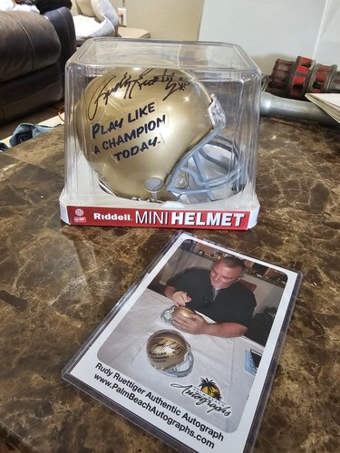 Rudy ruettiger signed notre - signed,