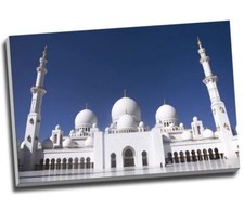 Sheikh Zayed Mosque AbuDhabi Islamic Canvas Print Wall Art 30x20" A1