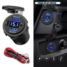 QC3.0 2 USB Type C PD Car