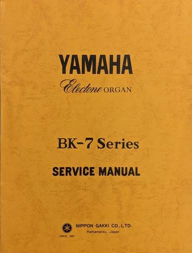 Yamaha service manual - yamaha, bk-7